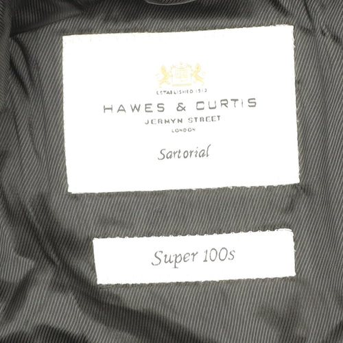 Hawes & Curtis Men's Blue Slim Fit Shawl Lapel Wool Blazer 46R