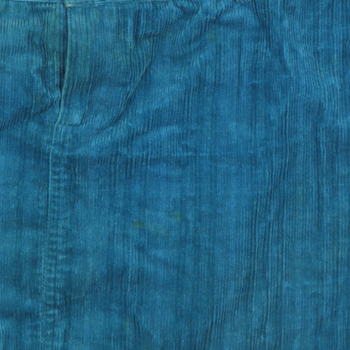 Watcher Women’s Blue Corduroy Flared Knee Length Skirt L