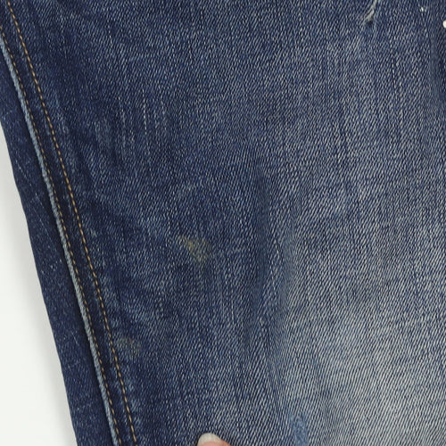 Alessandro Zavetti Men's Blue Distressed Slim Denim Jeans Size 28
