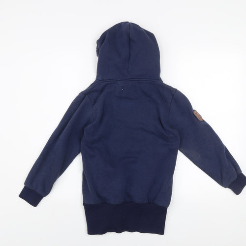 Squared & Cubed Girls Blue Pullover Hoodie 12 Years High Neck Cotton Blend