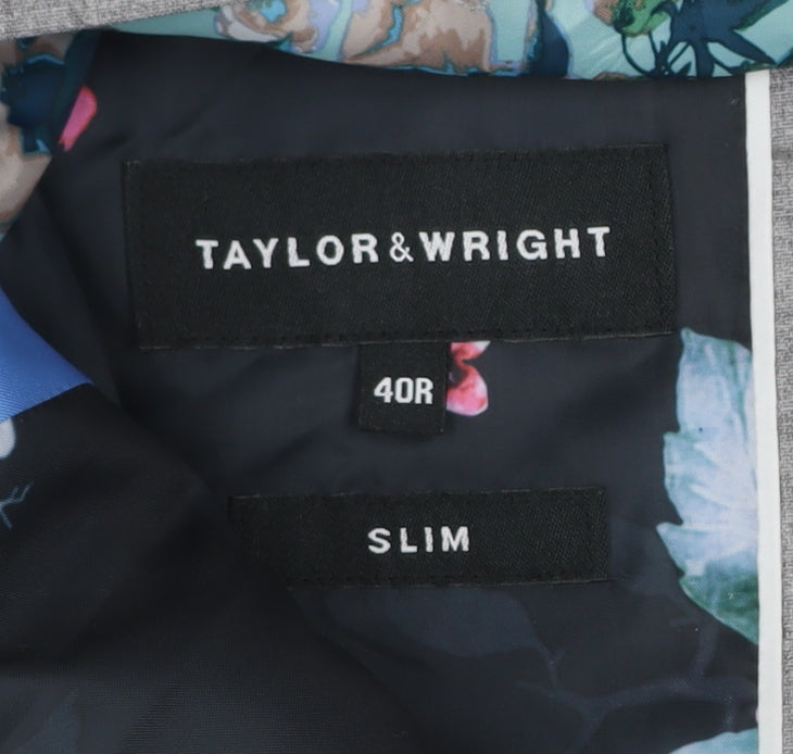 Taylor & Wright Men's Grey Slim Fit Blazer Jacket 40R