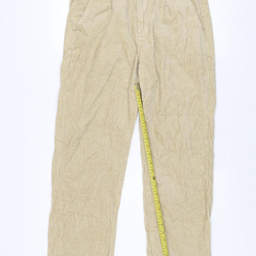 Route One Men's Beige Corduroy Trousers W32 Classic Fit