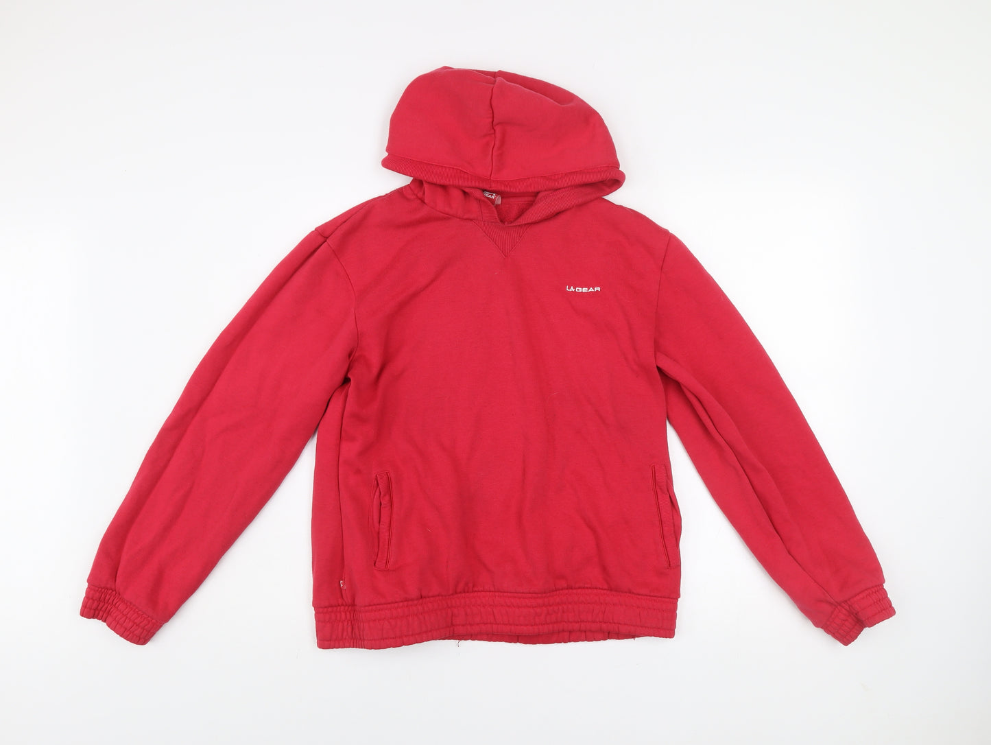LA Gear Womens Red Pullover Hoodie Size 16 Regular Fit Fleece