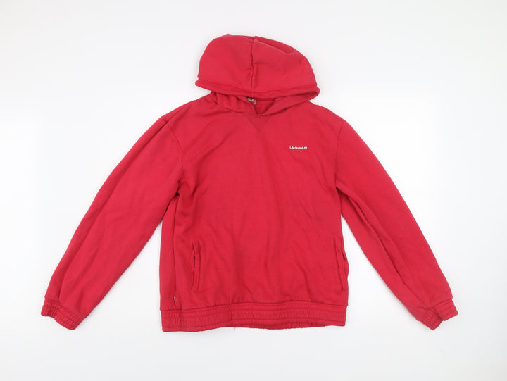 LA Gear Womens Red Pullover Hoodie Size 16 Regular Fit Fleece
