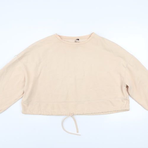 Marks and Spencer Women’s Beige Cotton Blend Pullover Sweatshirt UK 12