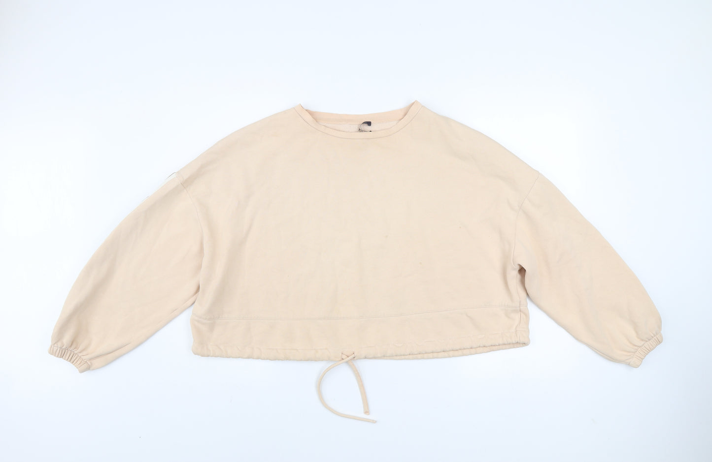 Marks and Spencer Women’s Beige Cotton Blend Pullover Sweatshirt UK 12