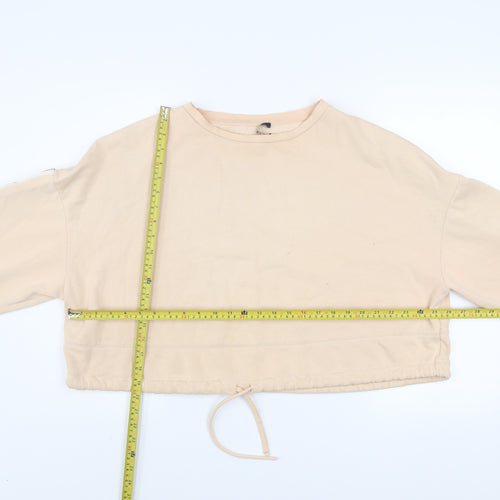Marks and Spencer Women’s Beige Cotton Blend Pullover Sweatshirt UK 12