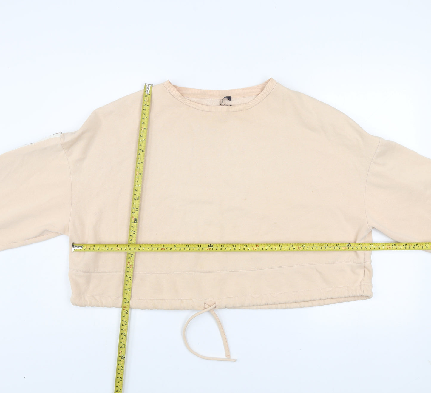 Marks and Spencer Women’s Beige Cotton Blend Pullover Sweatshirt UK 12