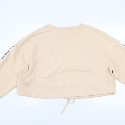 Marks and Spencer Women’s Beige Cotton Blend Pullover Sweatshirt UK 12
