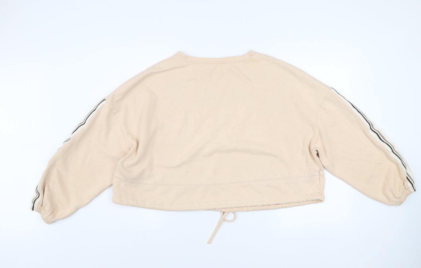 Marks and Spencer Women’s Beige Cotton Blend Pullover Sweatshirt UK 12