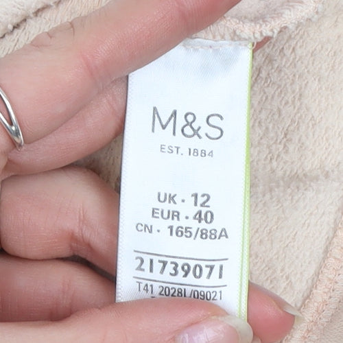 Marks and Spencer Women’s Beige Cotton Blend Pullover Sweatshirt UK 12