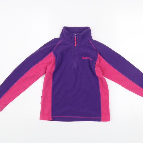 Mountain Warehouse Girls Purple Pink Fleece Pullover Sweatshirt 7-8 Years