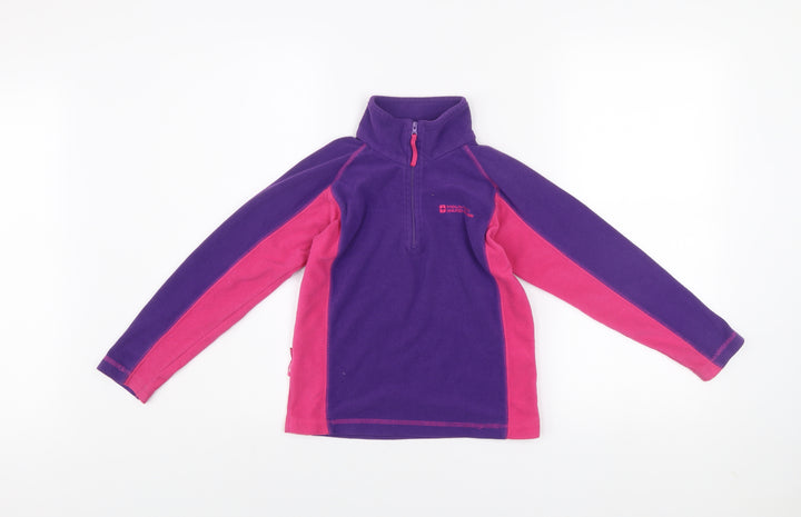 Mountain Warehouse Girls Purple Pink Fleece Pullover Sweatshirt 7-8 Years