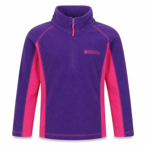 Mountain Warehouse Girls Purple Pink Fleece Pullover Sweatshirt 7-8 Years