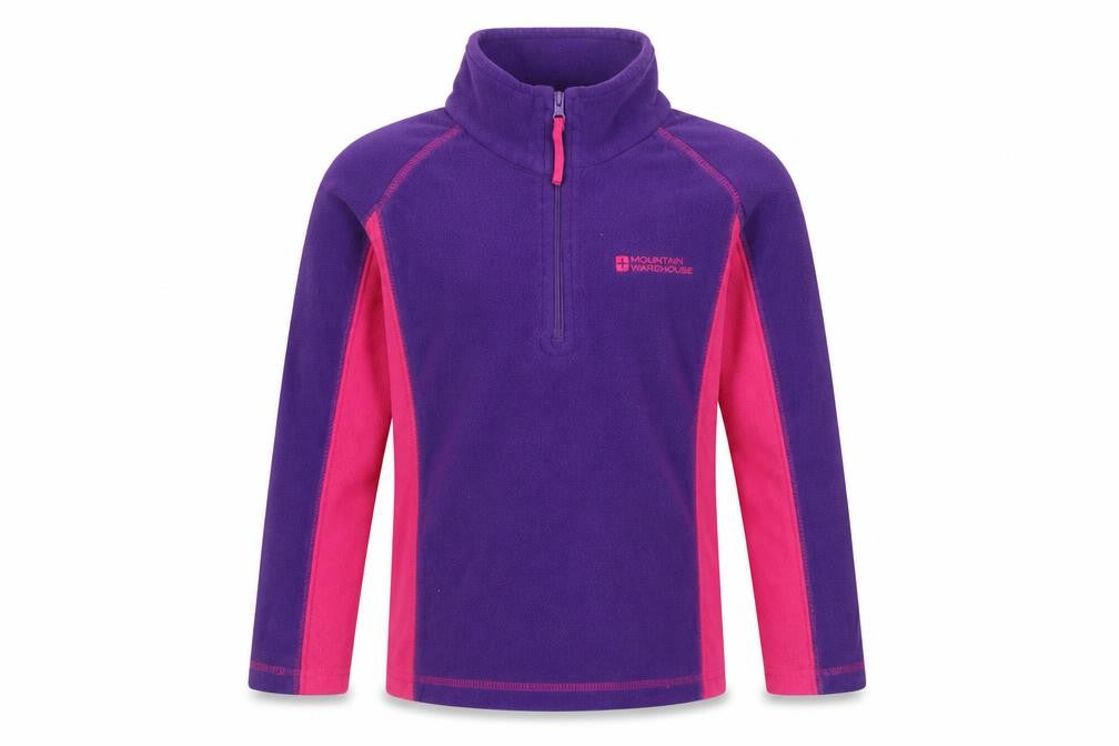 Mountain Warehouse Girls Purple Pink Fleece Pullover Sweatshirt 7-8 Years