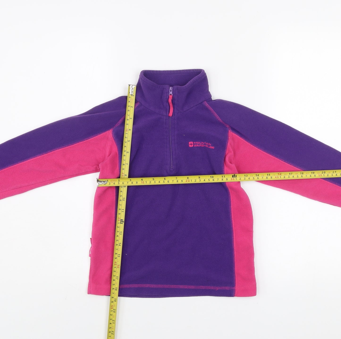 Mountain Warehouse Girls Purple Pink Fleece Pullover Sweatshirt 7-8 Years