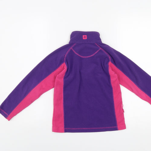 Mountain Warehouse Girls Purple Pink Fleece Pullover Sweatshirt 7-8 Years