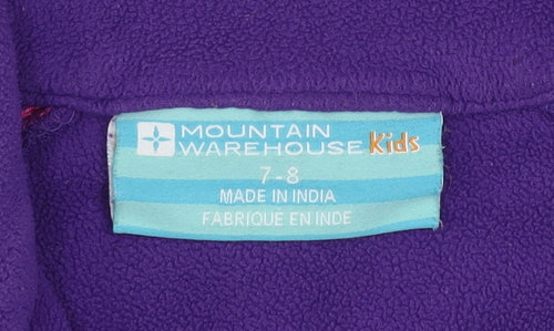 Mountain Warehouse Girls Purple Pink Fleece Pullover Sweatshirt 7-8 Years