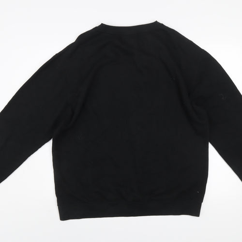 BHC Men's Black Pullover Sweatshirt L Graphic Logo Cotton Blend