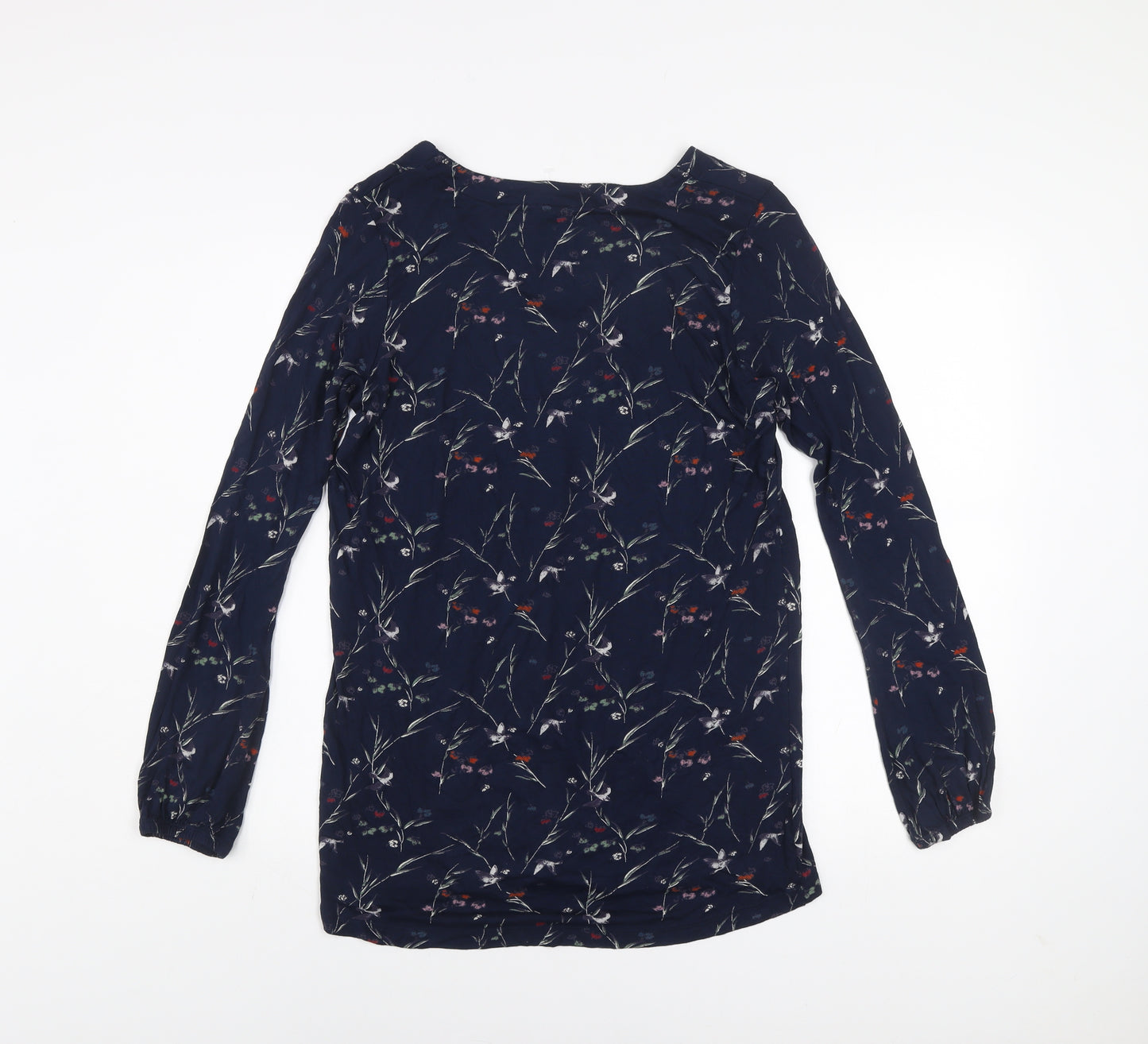 Fat Face Women’s Blue Floral Long Sleeve Tunic Blouse Size 10