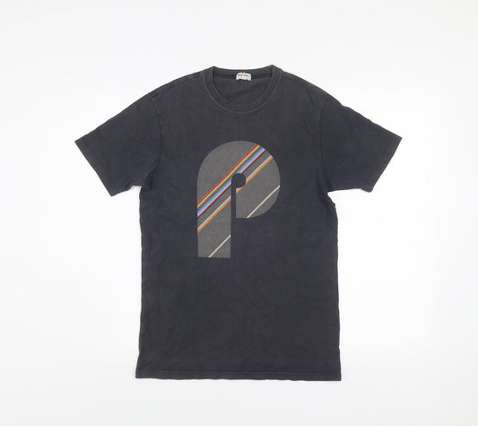 Paul Smith Men's Black M Graphic P Logo Cotton T-Shirt