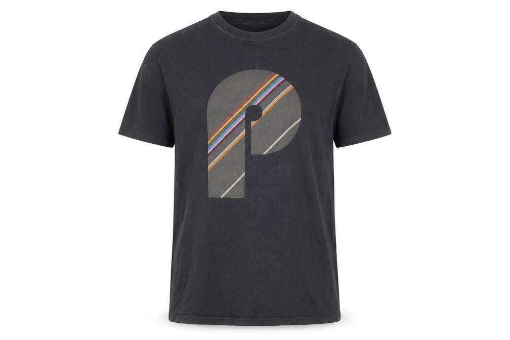 Paul Smith Men's Black M Graphic P Logo Cotton T-Shirt