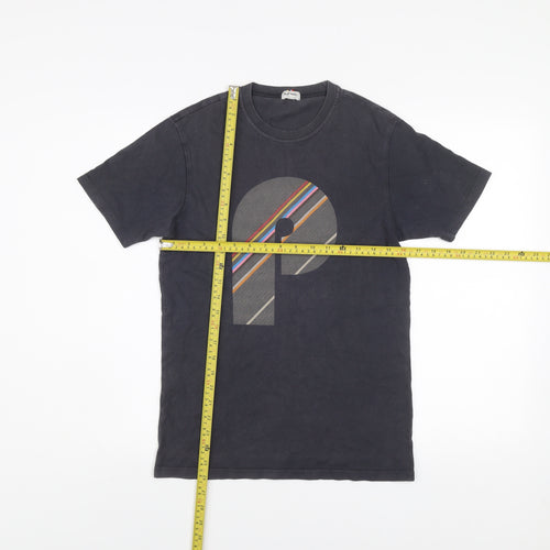 Paul Smith Men's Black M Graphic P Logo Cotton T-Shirt