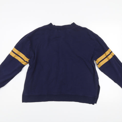 H&M Divided Women's Navy Blue Cotton Pullover Sweatshirt Size L