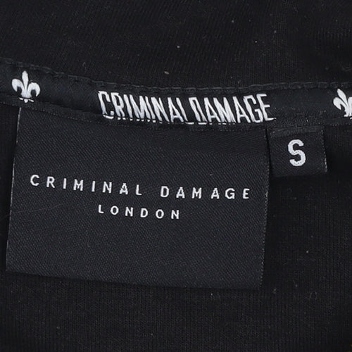 Criminal Damage Men's Black Red White Track Jacket Size S Full Zip