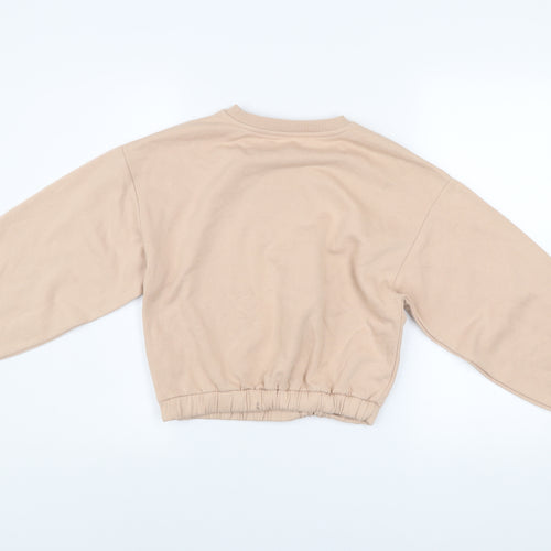 Candy Couture Girls Beige Just Be You Pullover Sweatshirt Age 13