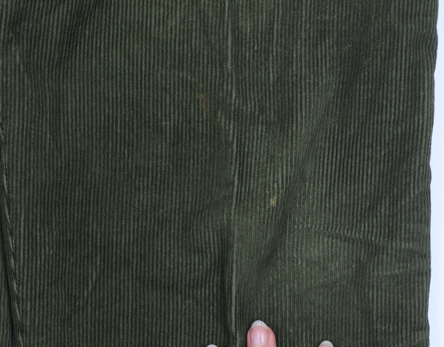 Clifford James Men's Green Corduroy Trousers 38R Classic Fit Cotton