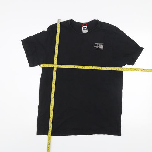 The North Face Mens Black Regular Fit Graphic Print Cotton T-Shirt M