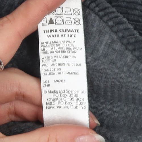 Marks and Spencer Boys Grey Corduroy Hooded Shirt Jacket 2-3 Years