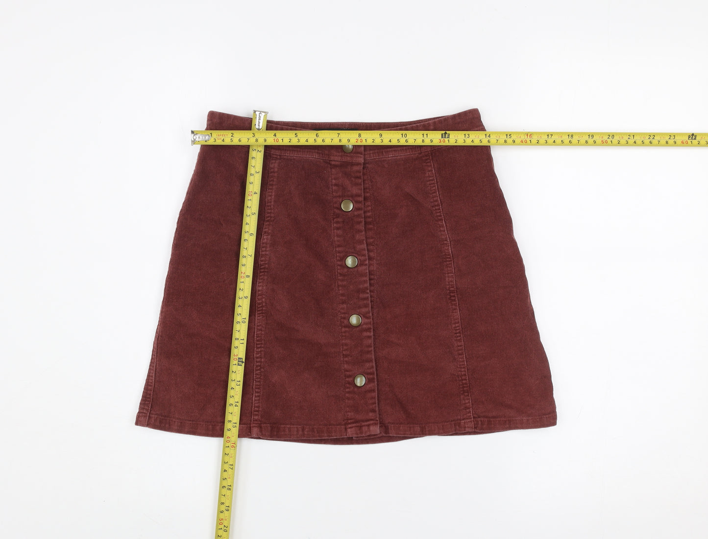 Seven Sisters Womens Brown Corduroy A-Line Mini Skirt XXS
