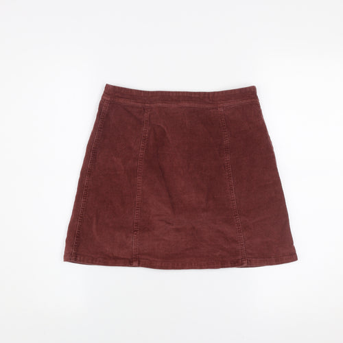 Seven Sisters Womens Brown Corduroy A-Line Mini Skirt XXS