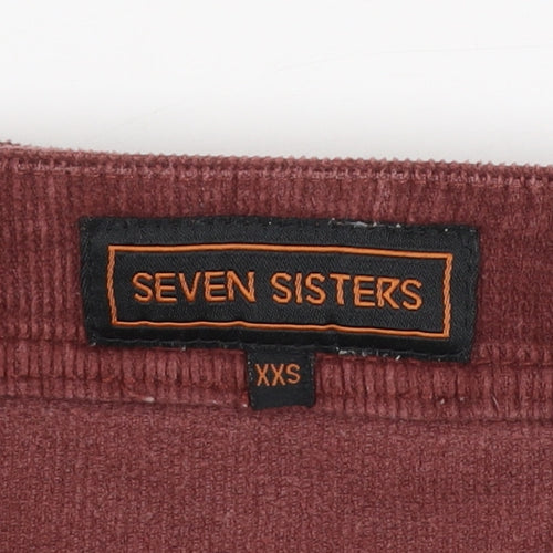 Seven Sisters Womens Brown Corduroy A-Line Mini Skirt XXS