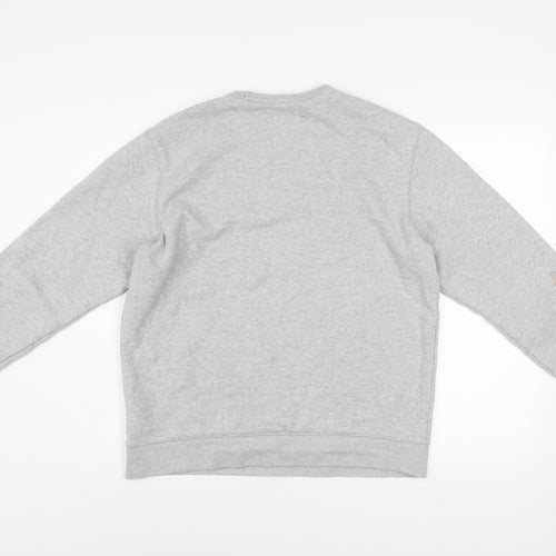 Lands' End Men's Grey Pullover Sweatshirt M Regular Fleece Crew Neck