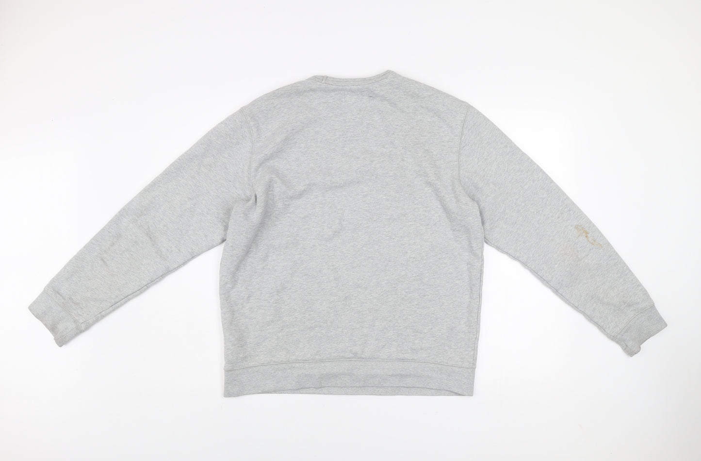 Lands' End Men's Grey Pullover Sweatshirt M Regular Fleece Crew Neck