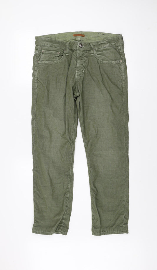 Stitch's Men's Green 34 Slim Leg Chino Trousers