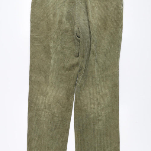Gabicci Men’s Green Corduroy Trousers 36W 34L Regular Fit