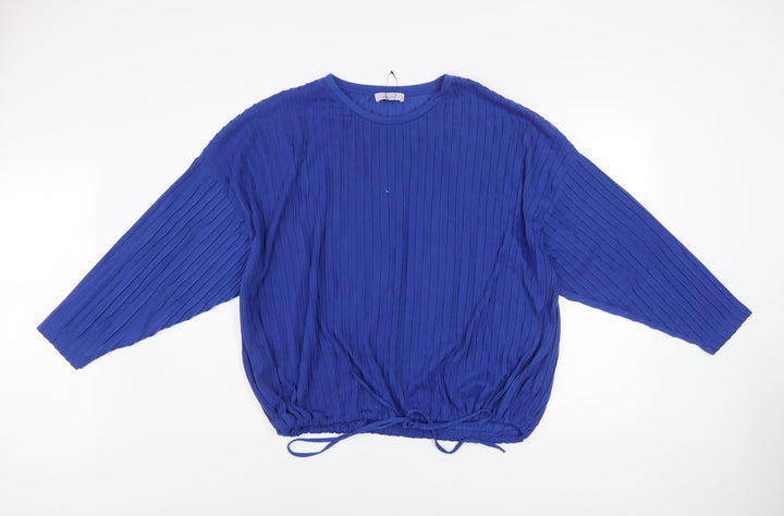 Marks and Spencer Women's Blue Relaxed Fit Tunic Blouse Size 22