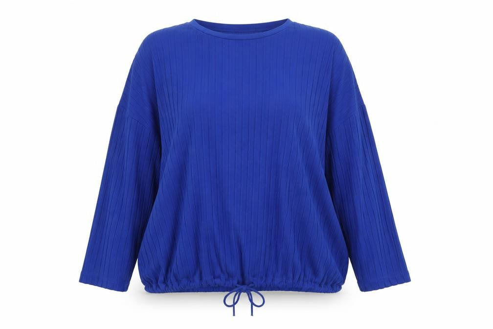 Front view of Marks & Spencer Women's Blue Relaxed Fit Tunic Blouse, size 22