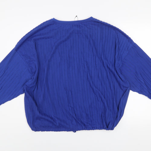 Marks and Spencer Women's Blue Relaxed Fit Tunic Blouse Size 22