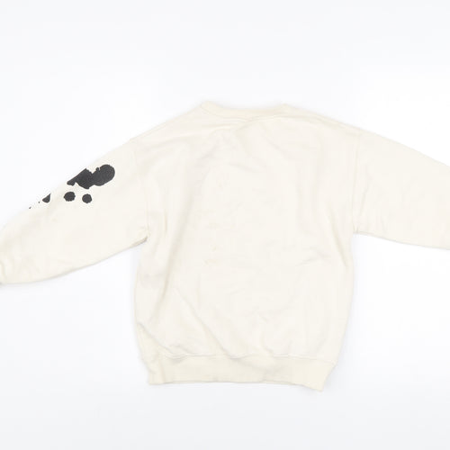 Zara Boys Ivory Graphic Print Pullover Sweatshirt 8-9 Years