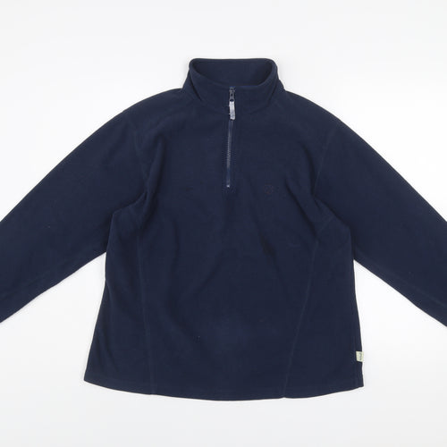 Hawkshead Active Navy 1/2 Zip Fleece Sweatshirt Women's Size 16