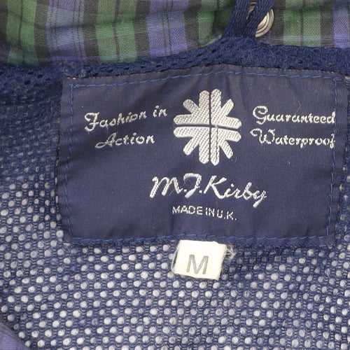 M.J. Kirby Men’s Blue Waterproof Parka Jacket M Regular Vintage