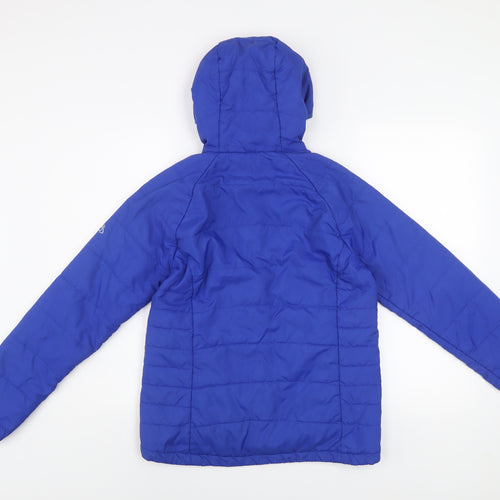 Craghoppers Womens Blue Puffer Jacket Size 10 Hooded Lightweight Outdoor