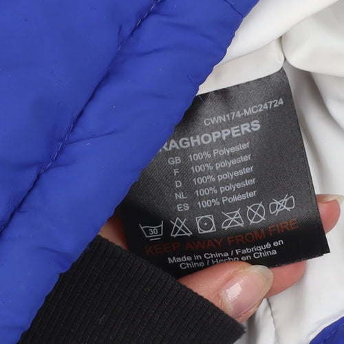 Craghoppers Womens Blue Puffer Jacket Size 10 Hooded Lightweight Outdoor