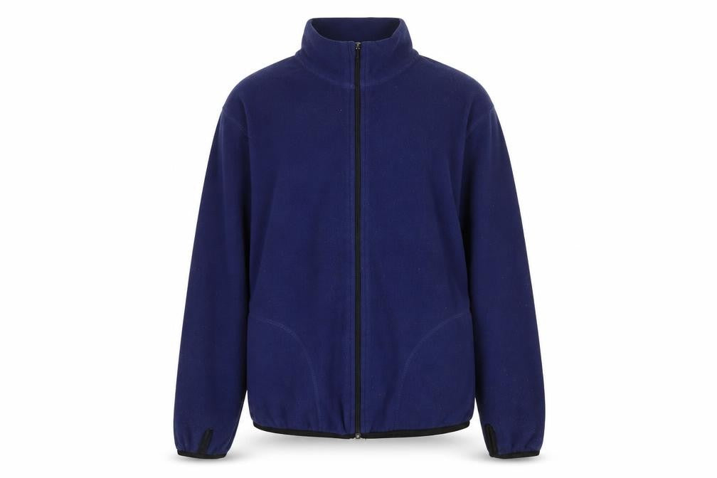 H&M Girls Blue Fleece Zip-Up Activewear Jacket Size 14 Regular Fit