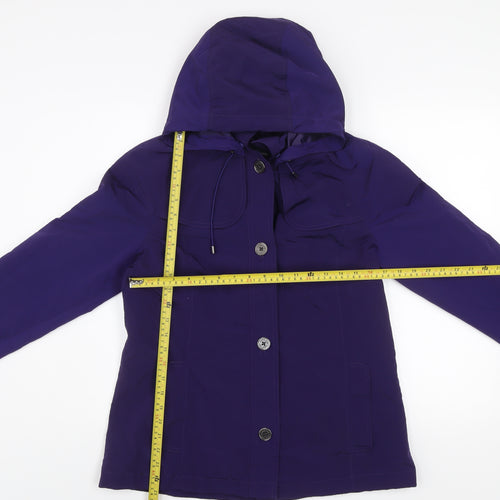 Lands' End Women's Purple Hooded Rain Jacket Size S